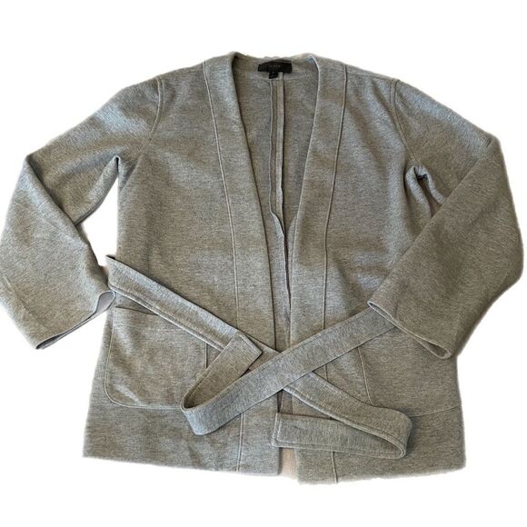 J. Crew Belted Sweatshirt Blazer Cardigan - Picture 3 of 7